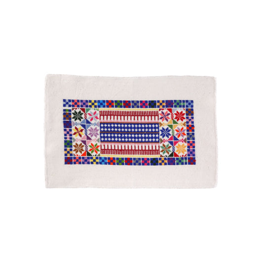 Embroidery Piece - Suleiman Mansour, Blue