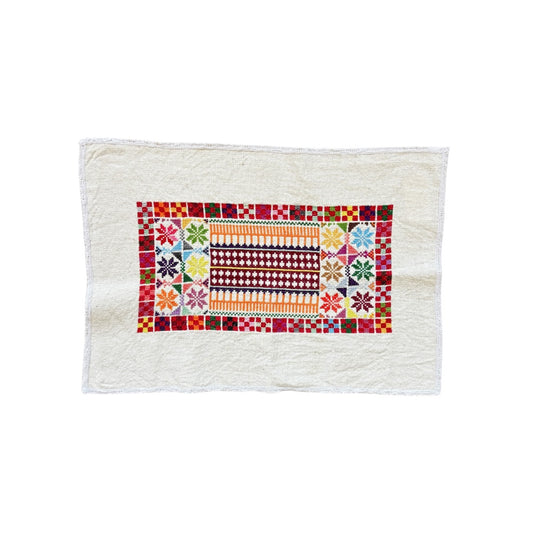 Embroidery Piece - Suleiman Mansour, Red