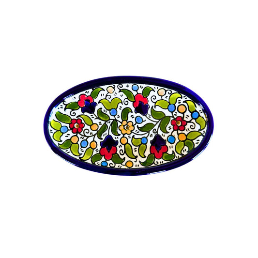 Ceramic Soap Dish (7”)- Multicolor