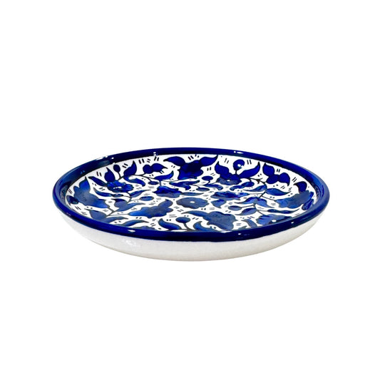Ceramic Round Plate (5.5") w/Rim - Classic Blue