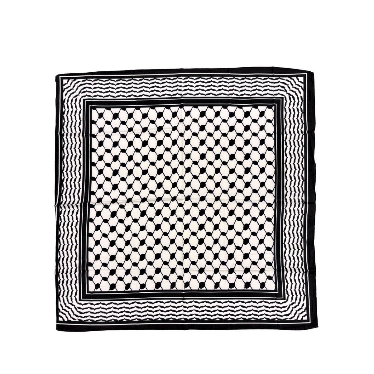 Nablus Bandana Keffiyeh -  Classic Black & White