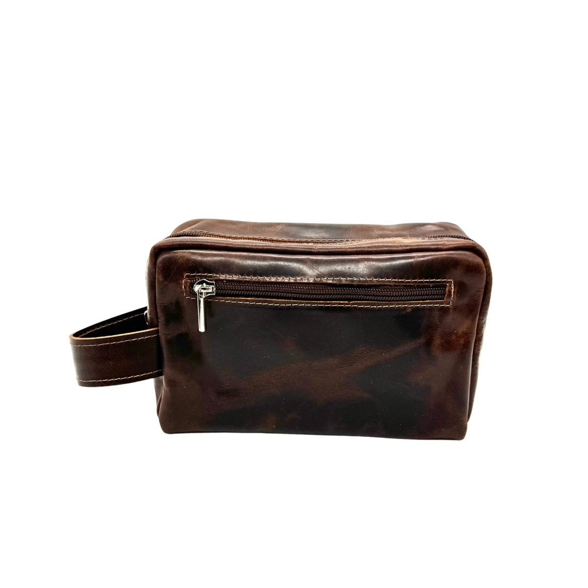 Leather Toiletry Bag - Oiled Brown