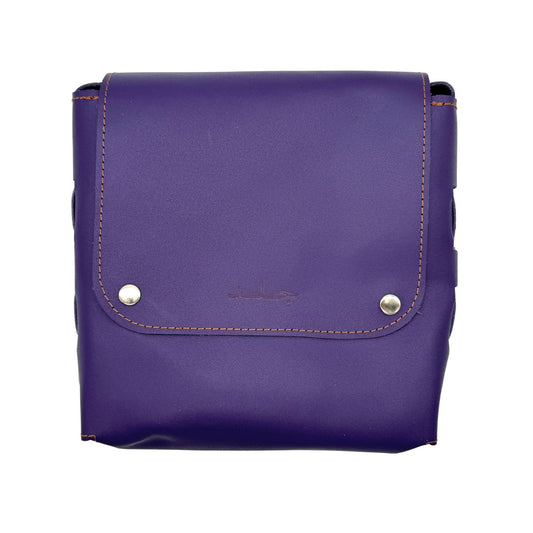 Leather Cross Body Bag - Purple