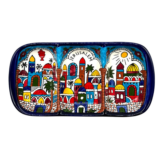 Tri-Split Serving Dish - Jerusalem