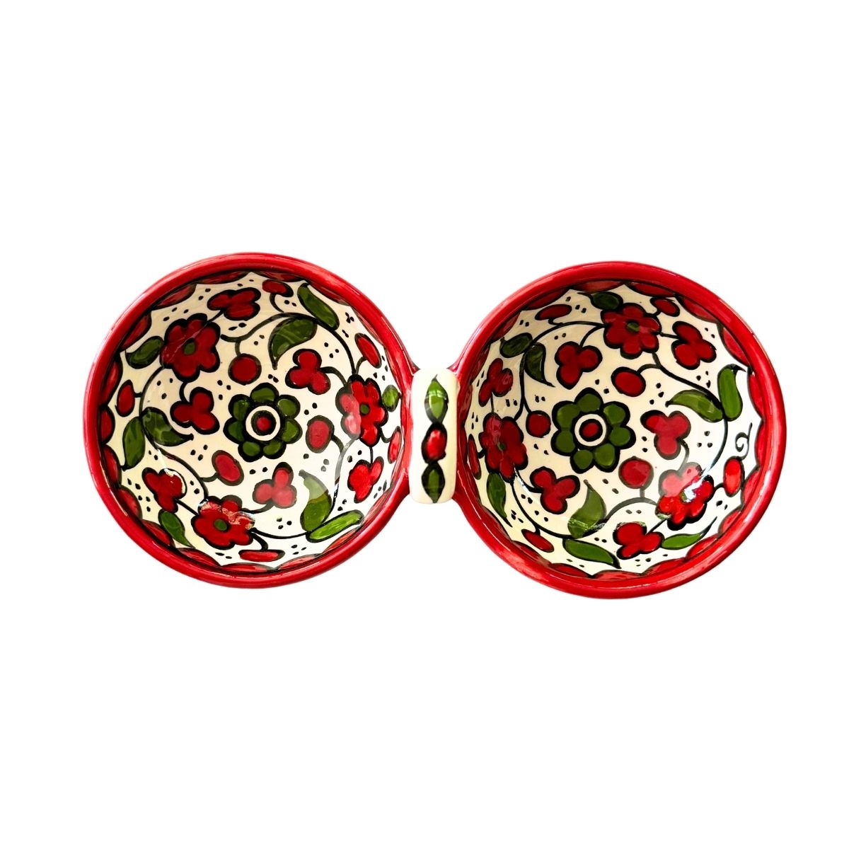 Zeit and Za'atar Serving Bowl - Red & Green