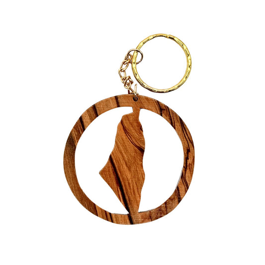 Olive Wood “Palestine” Keychain