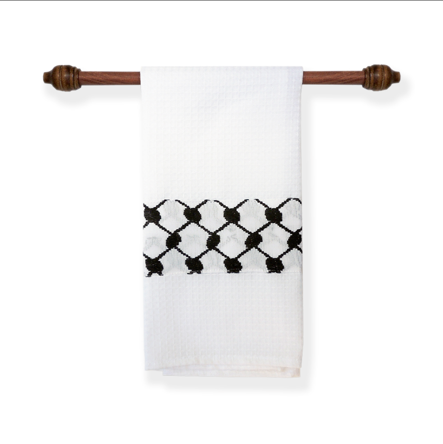 Keffeyeh Tea Towel - Black & White