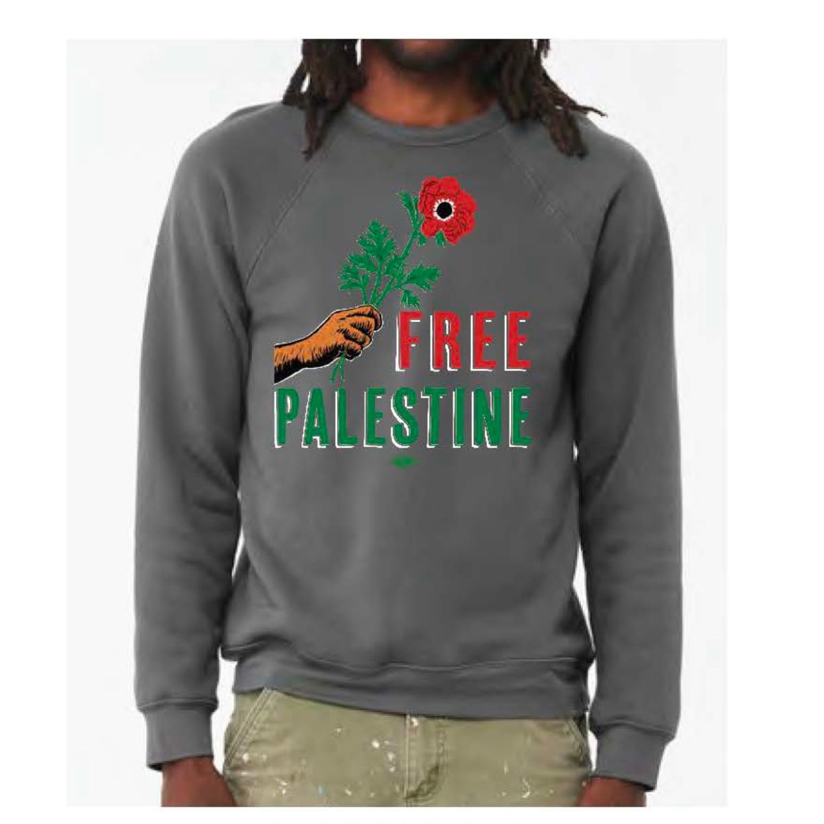 Crew Neck Sweatshirt - Free Palestine