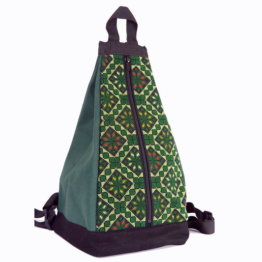 Embroidered Backpack - Green