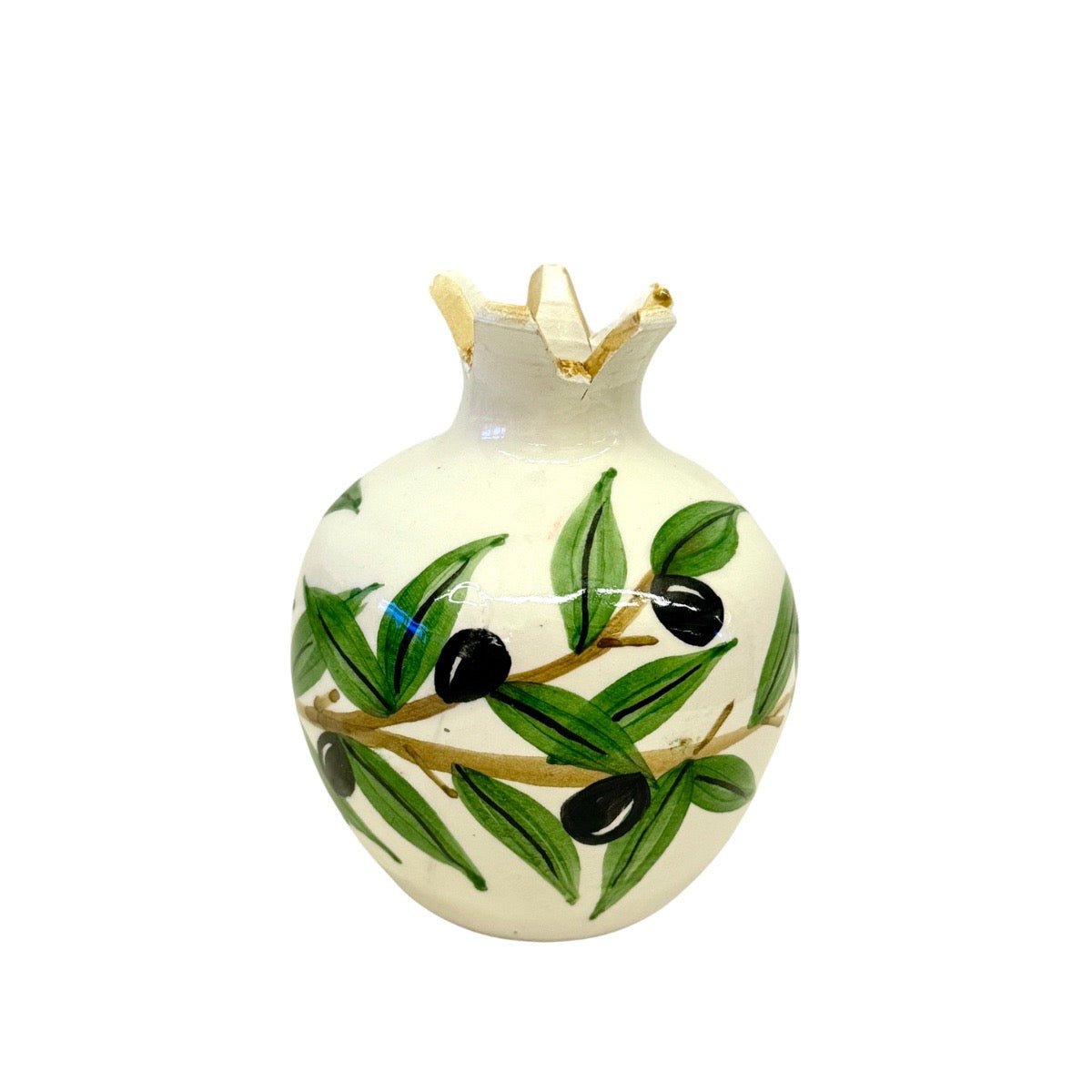 Ceramic Pomegranate Vase - Olives