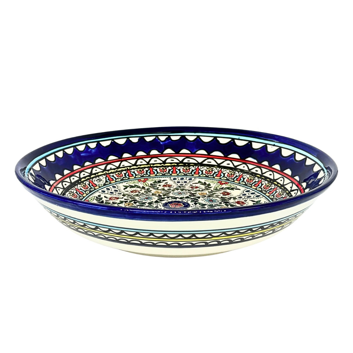 Ceramic Serving Bowl (13") - Multicolor Vine