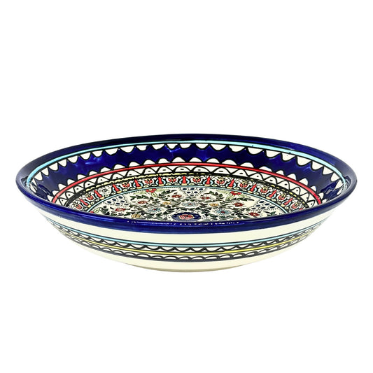 Ceramic Serving Bowl (13") - Multicolor Vine