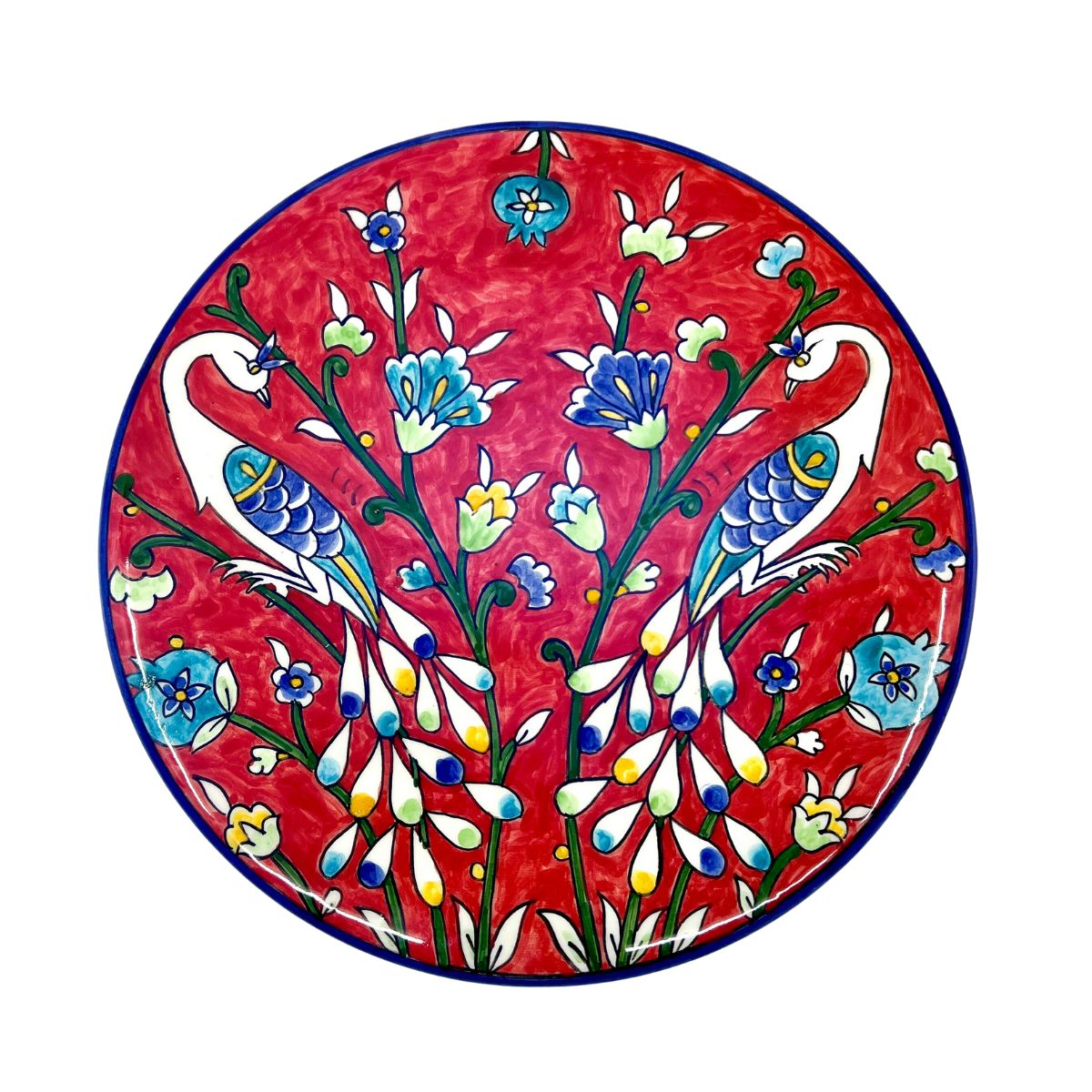 Ceramic Serving Plate (11”) - Red Birds