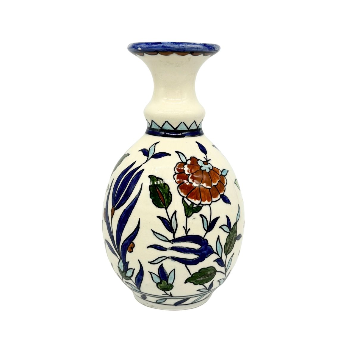 Ceramic Vase - Red Flowers