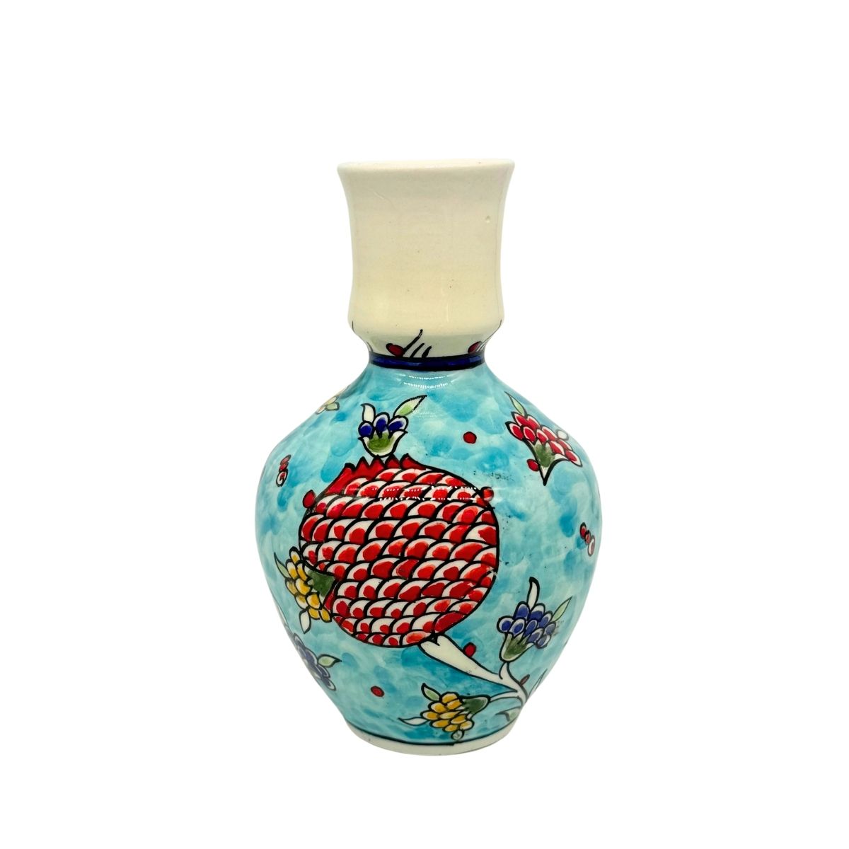 Ceramic Vase - Aqua Pomegranate
