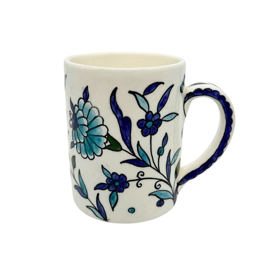 Ceramic Mug - White & Blue Flowers