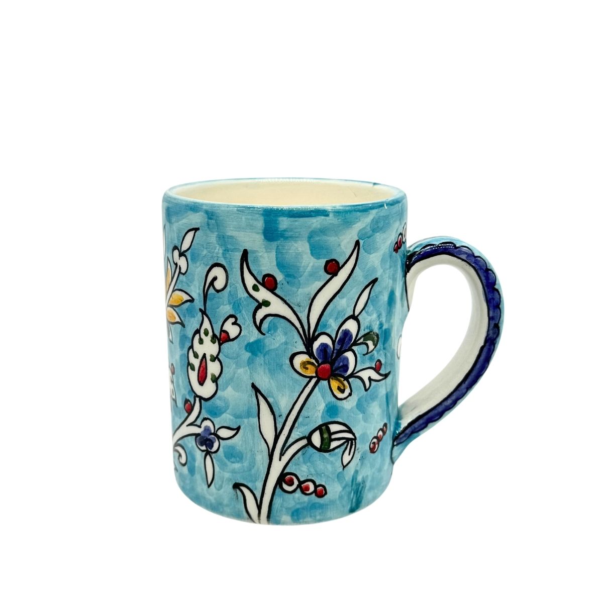 Ceramic Mug - Aqua Floral
