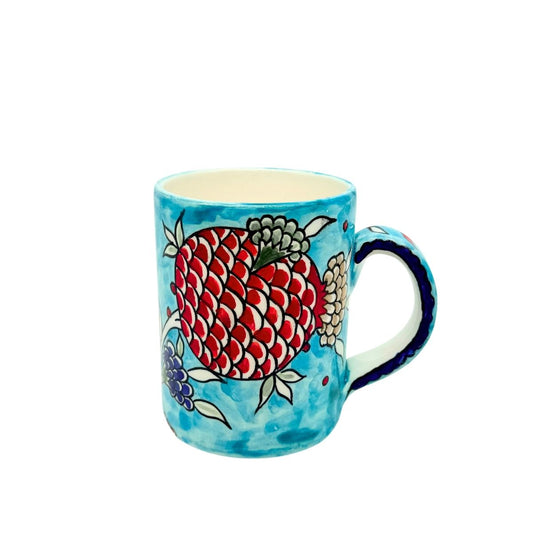 Ceramic Mug - Pomegranate (aqua)