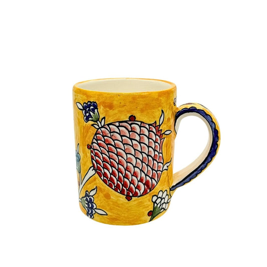 Ceramic Mug - Yellow Pomegranate
