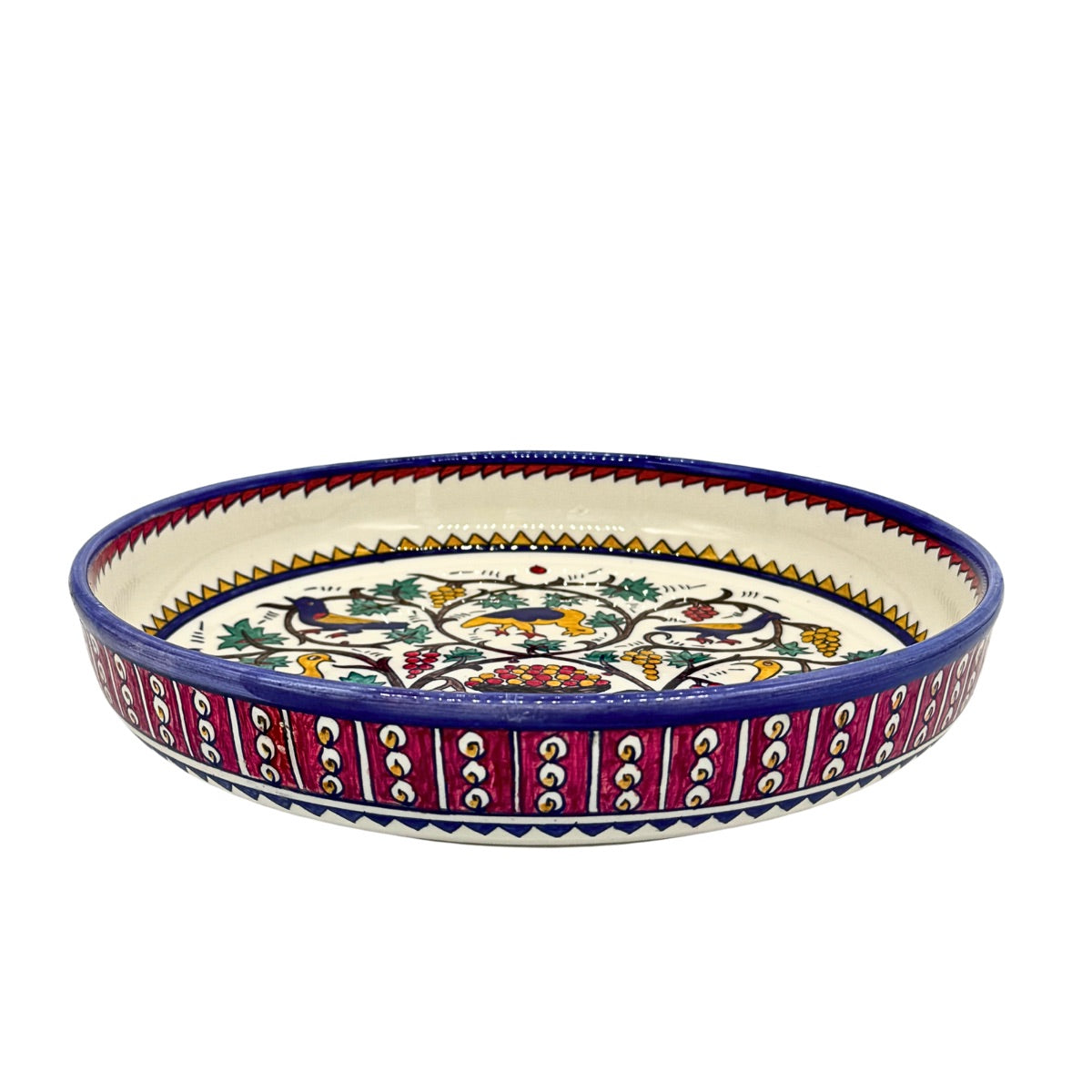 Ceramic Serving Bowl (11") - Fruit Basket and Birds