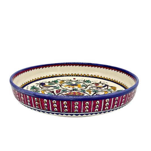 Ceramic Serving Bowl (11") - Fruit Basket and Birds