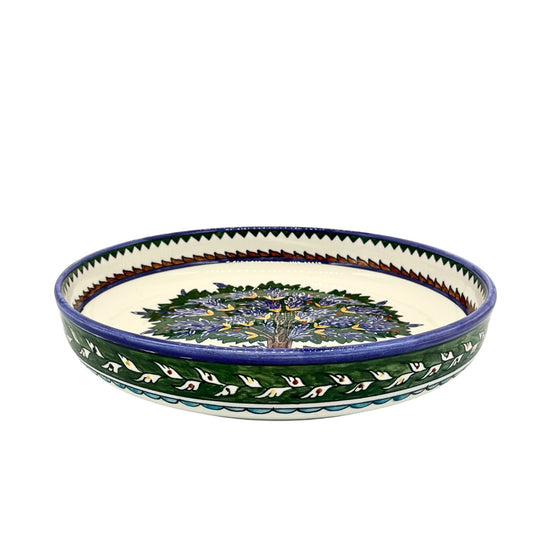 Ceramic Shallow Serving Bowl (11") - Tree of Life