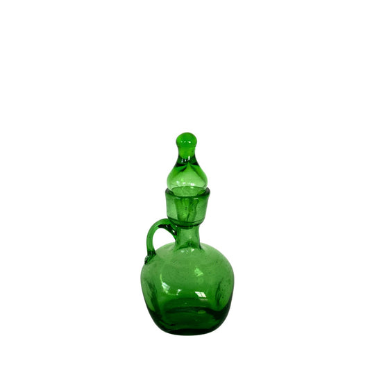 Glass Pitcher - Emerald with Lid