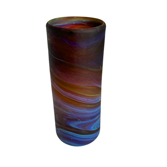 Glass Tumblers (6"), Set of 2 - Phoenician Design