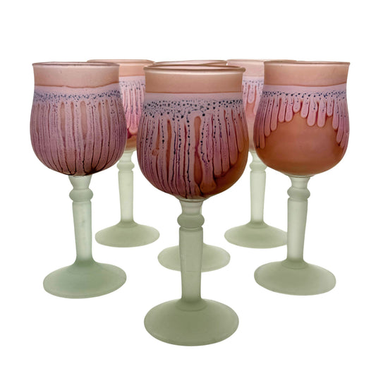 Phoenician Wine Glasses, Set of Six