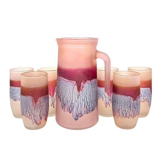 Glass Pitcher and 6 Tumblers