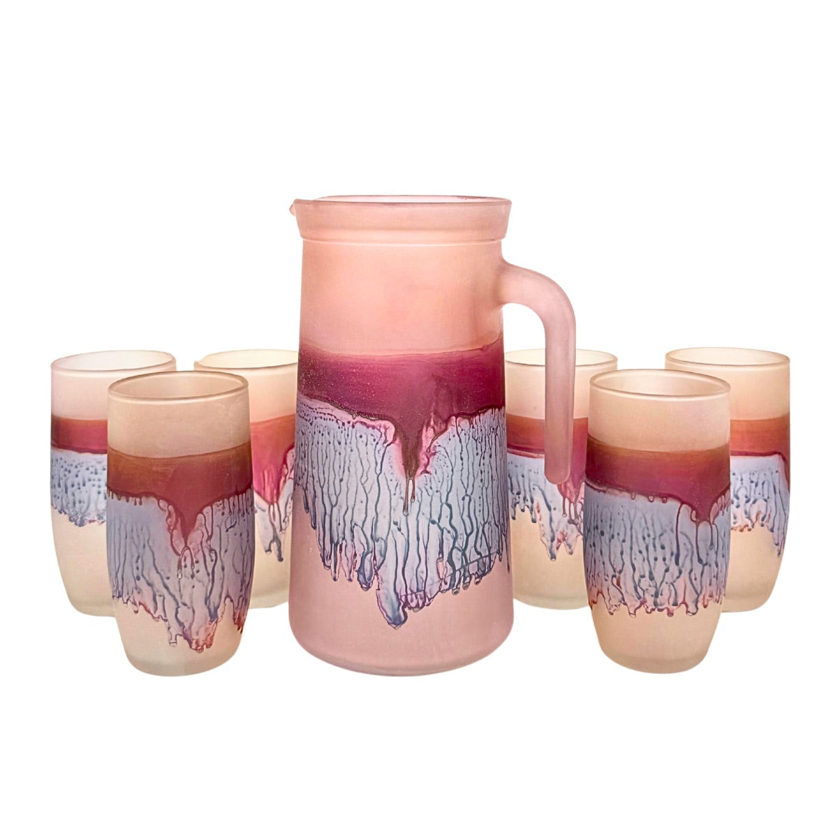 Glass Pitcher and 6 Tumblers