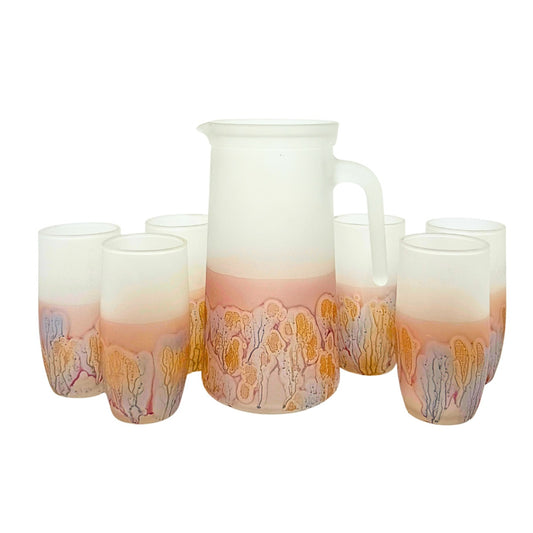 Glass Pitcher and 6 Tumblers
