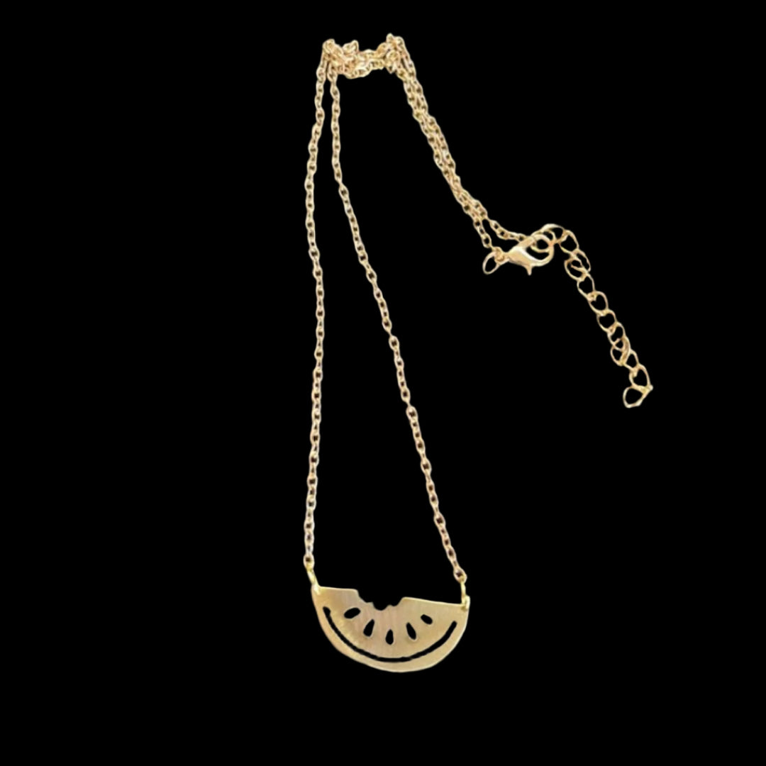 Brass Watermelon Necklace