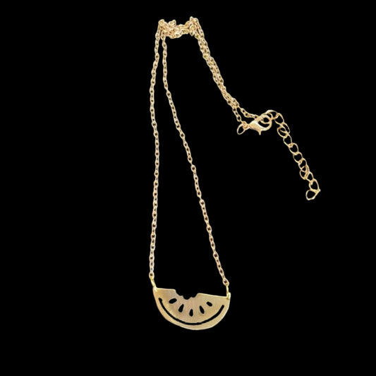 Brass Watermelon Necklace