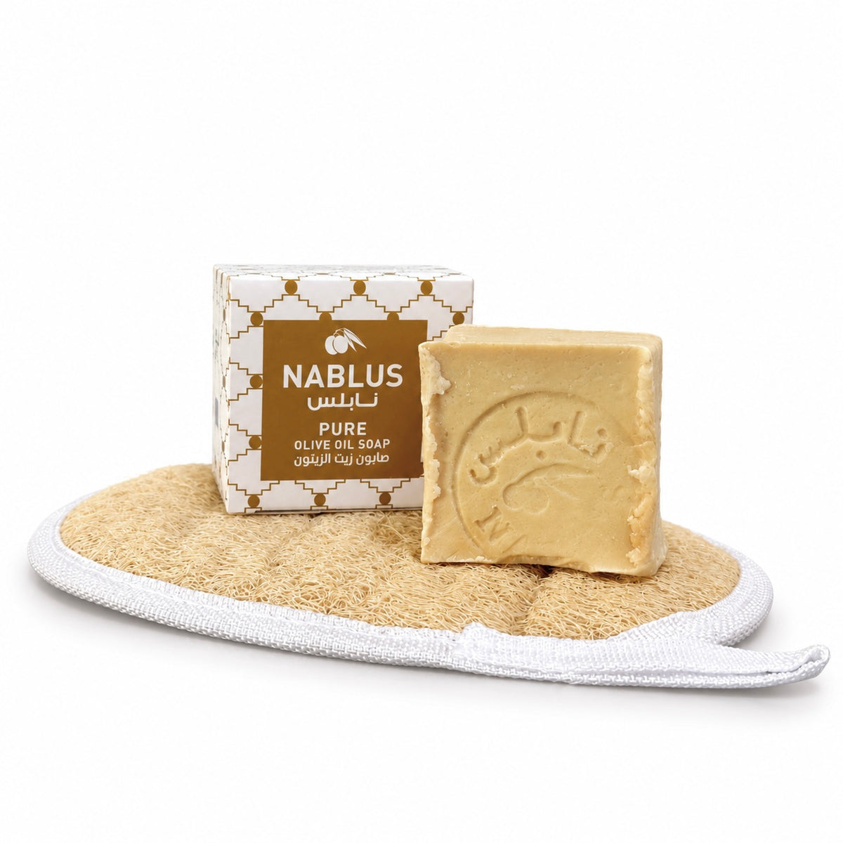 Gift Set: Natural Loofah & Nablus Soap