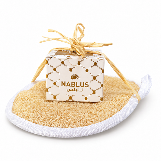 Gift Set: Natural Loofah & Nablus Soap