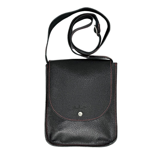 Leather Bag (One Snap) - Black