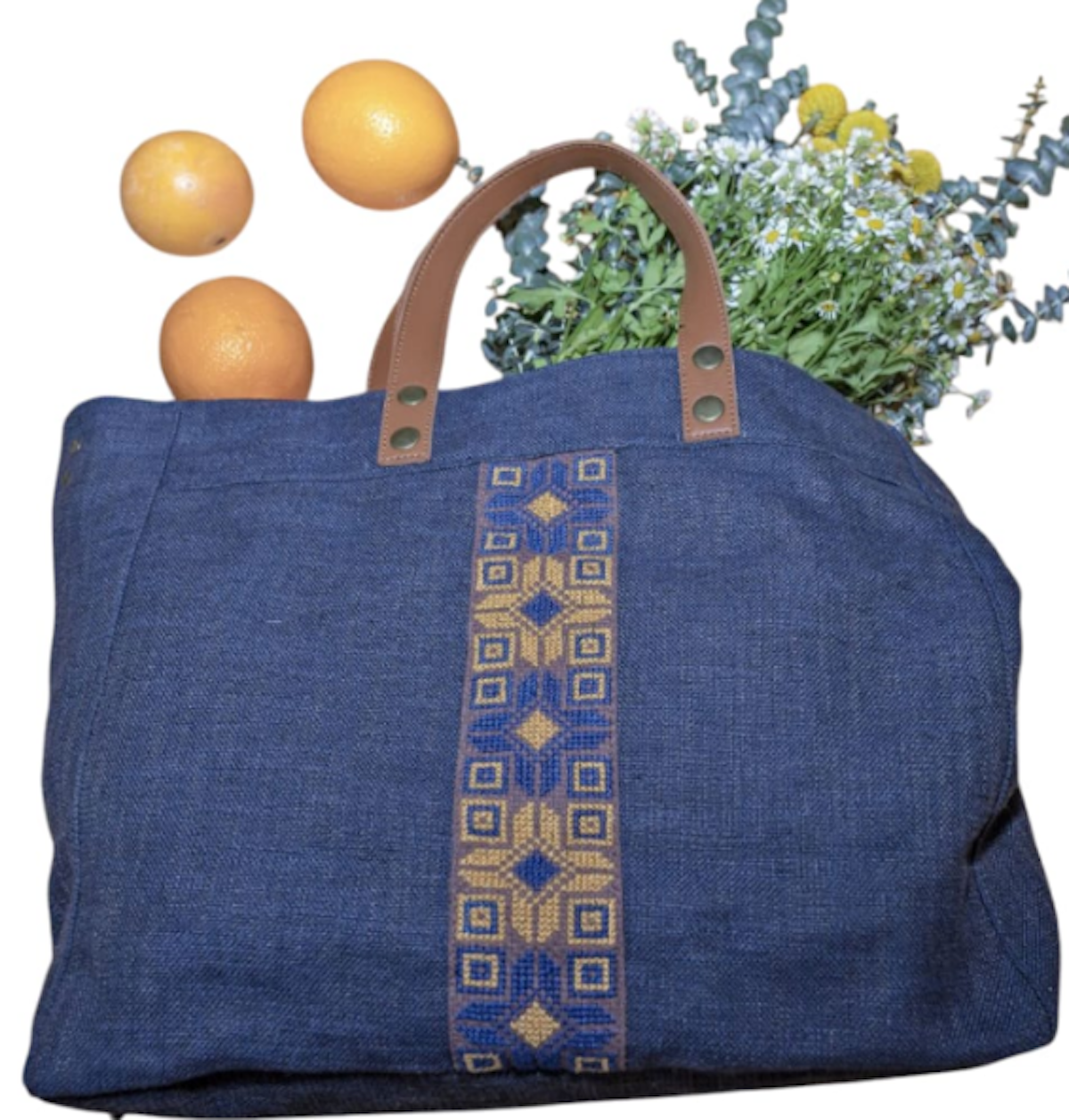 Walid Embroidered Canvas Tote