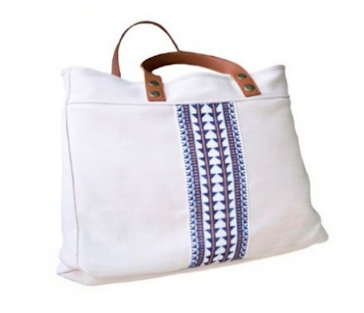 Embroidered Walid Unisex Bag - Cream