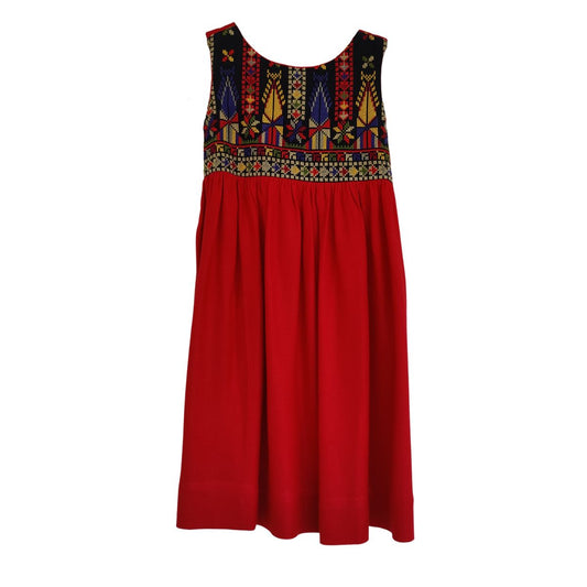 Embroidered Dress from Gaza (Red)