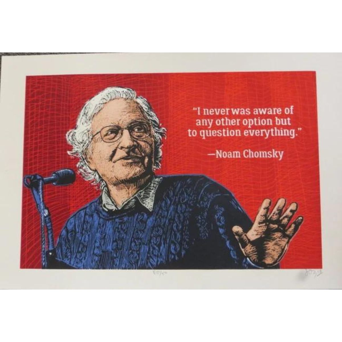 Noam Chomsky Screenprint