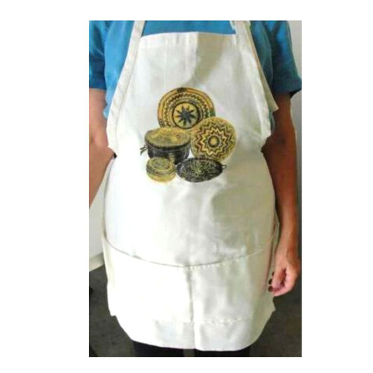 Apron - Woven Basket Print