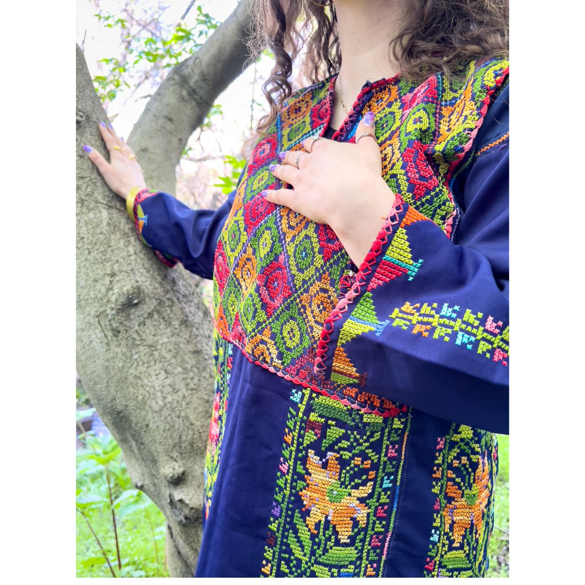 Vintage Embroidered Dress from Palestine