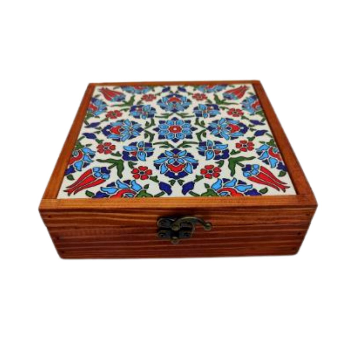Unique Wood and Ceramic Accessory Box